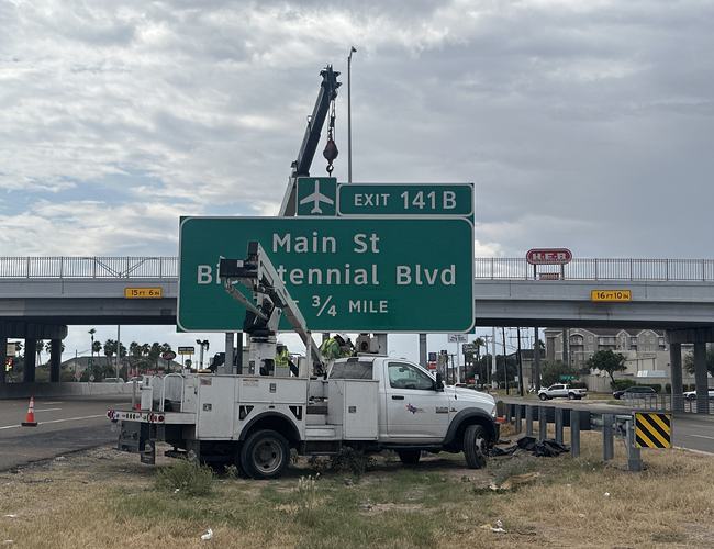 Overhead sign lighting