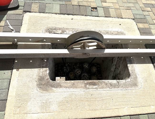 Ground box cable pull
